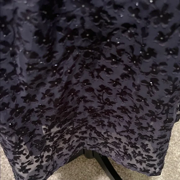 LC Lauren Conrad Dark Blue Ruffle Blouse - Picture 2 of 10